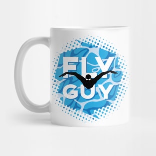 Swim Pool ButterFly Guy Swimmer Mug